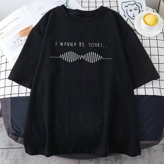 Unisex Oversized Graphic T-Shirt - Black