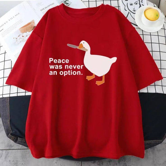 Unisex Oversized Graphic T-Shirt - Duck