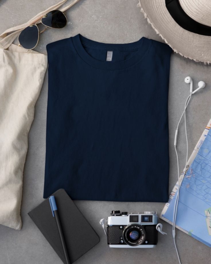 Basic T-Shirt For Men - Navy Blue