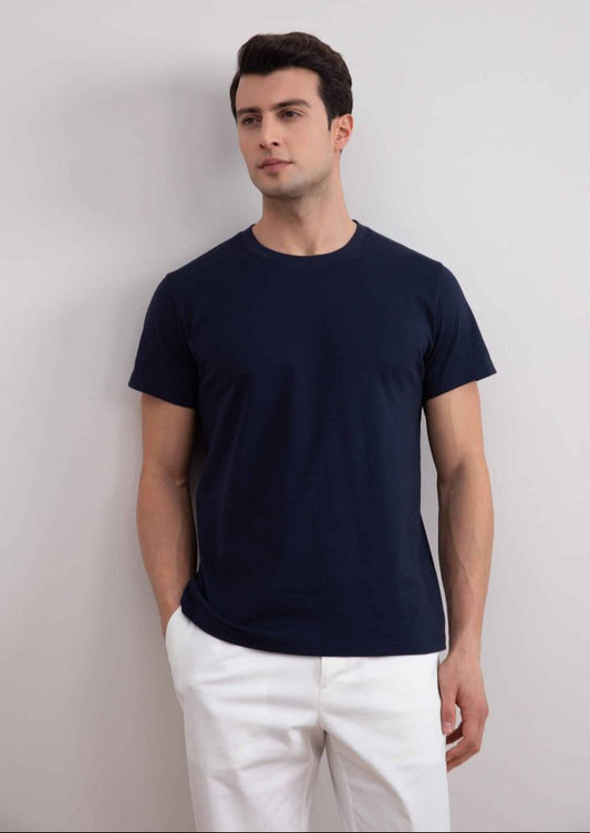 Basic T-Shirt For Men - Navy Blue