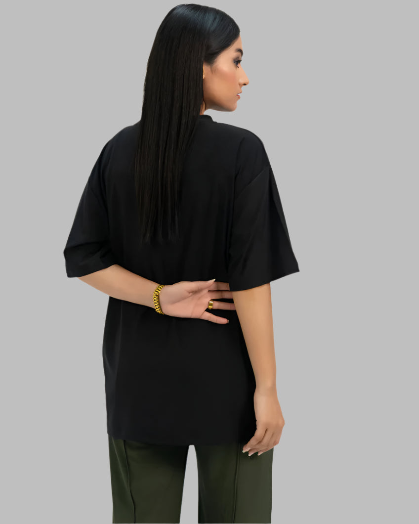Women's Oversized - Premium Cotton T-Shirt | Black