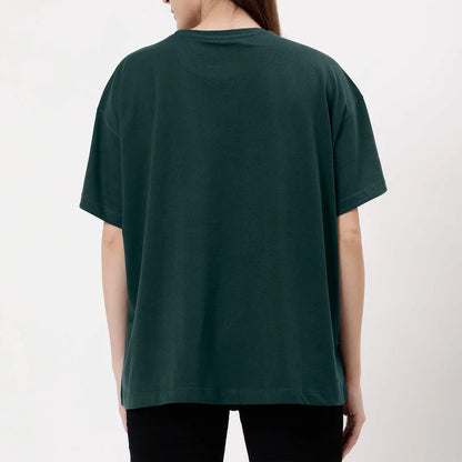 Women's Oversized - Premium Cotton T-Shirt | Bottle Green
