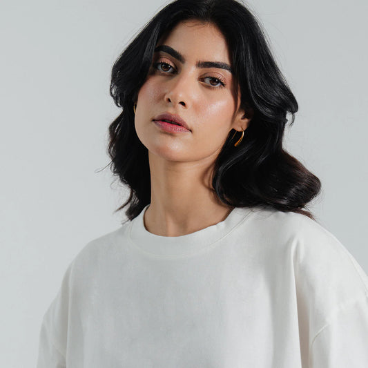 Women's Oversized - Premium Cotton T-Shirt | White