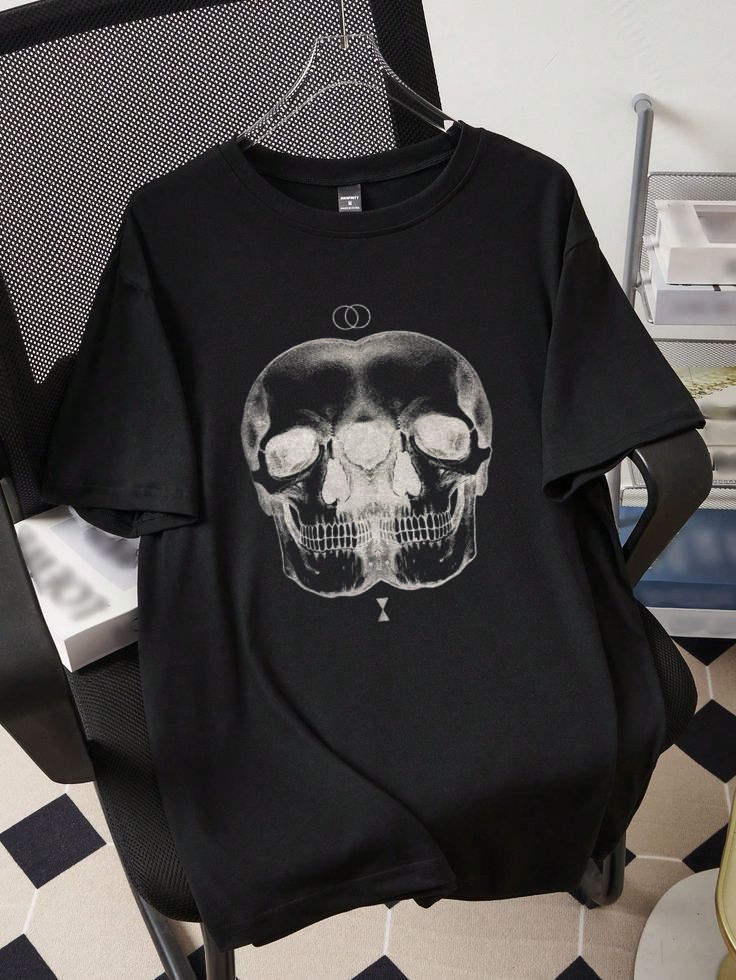 Black Oversized Graphic Tee - For Men & Women