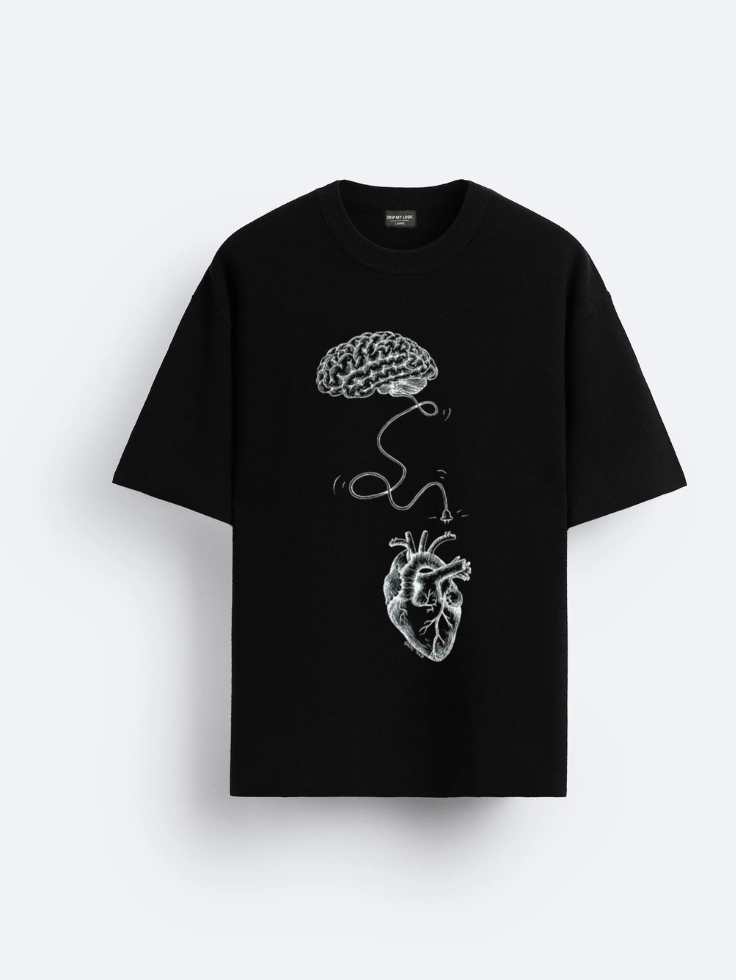 Black - Unisex Oversized Graphic Tee