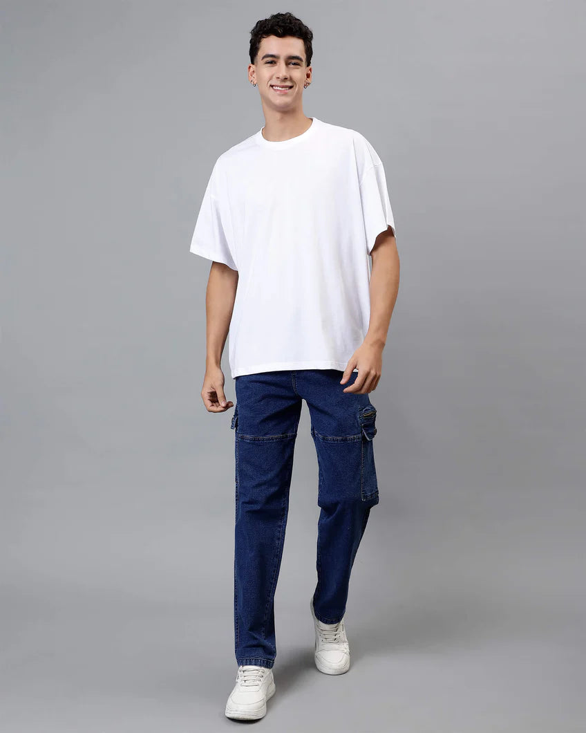 Men’s Oversized Crewneck T-Shirt – Premium Cotton | White