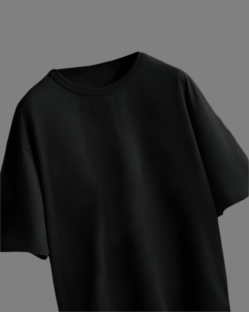 Men’s Oversized Crewneck T-Shirt – Premium Cotton | Black
