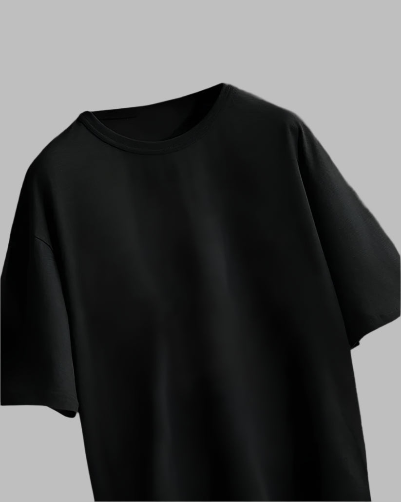 Men’s Oversized Crewneck T-Shirt – Premium Cotton | Black