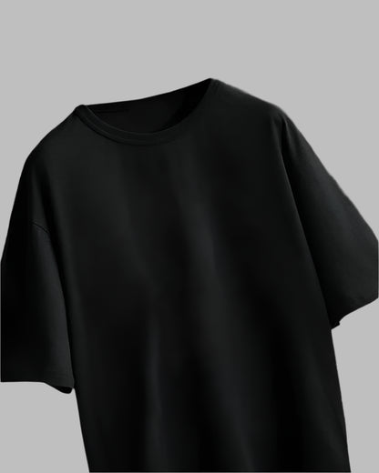 Men’s Oversized Crewneck T-Shirt – Premium Cotton | Black